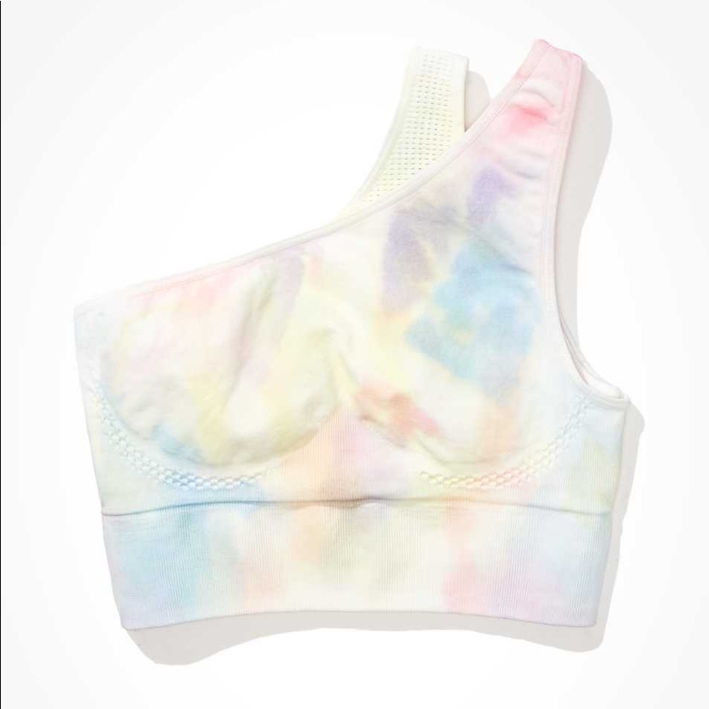 Aeire One Shoulder Tie Dye Sports Bra